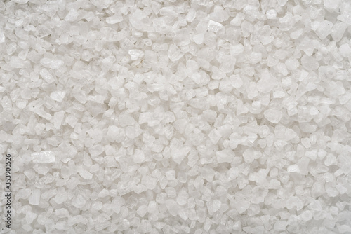 Photography Sea salt granules close-up macro shot background or texture