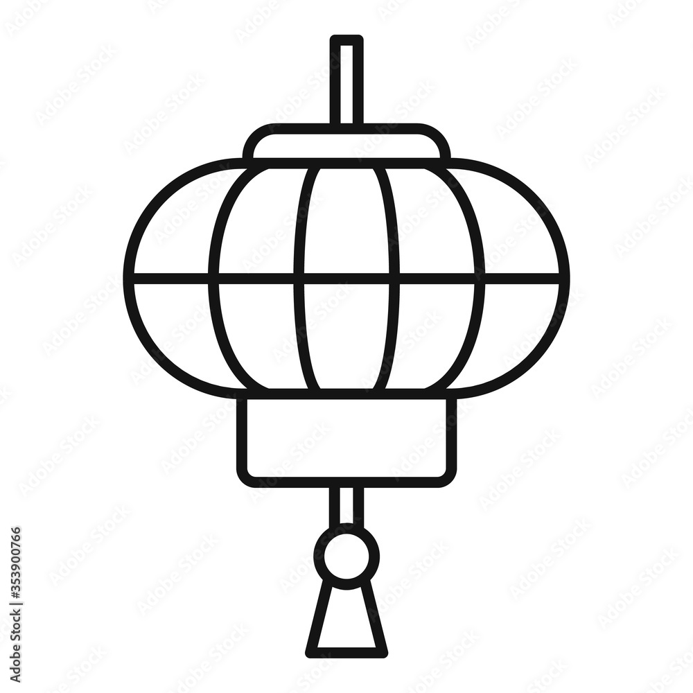 Chinese lantern light icon. Outline chinese lantern light vector icon for web design isolated on white background Chinese lantern light icon. Outline chinese lantern light vector icon for web design isolated on white background