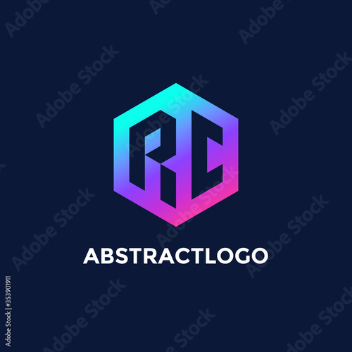 Colorful-RC-Letter-Logo-Design-Vector-for-Business-Company.