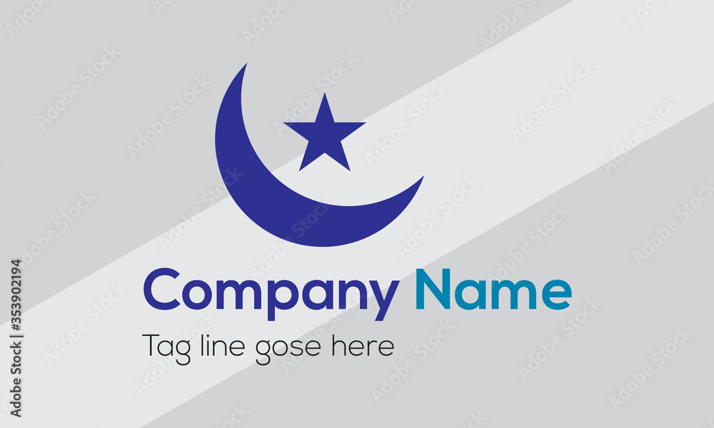 Obraz premium Moon Logo Vector template, Moon Vector icon, Graphic Elements.
