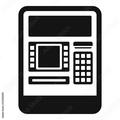 Insert atm card icon. Simple illustration of insert atm card vector icon for web design isolated on white background