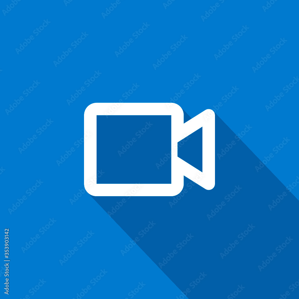 Camera isolated minimal single flat icon. Video line vector icon for websites and mobile minimalistic flat design. Camera isolated minimal single flat icon. Video line vector icon for websites and mobile minimalistic flat design.