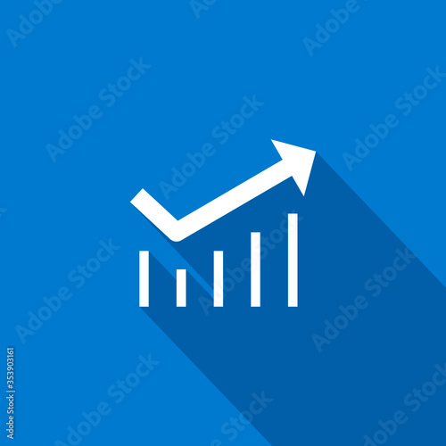 Trend up isolated minimal icon. Business graph line vector icon for websites and mobile minimalistic flat design.