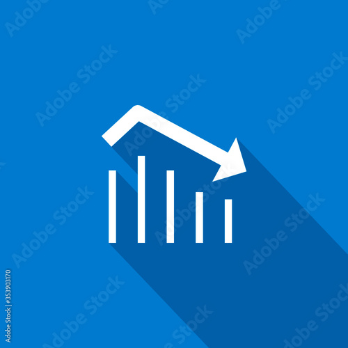 Free Download Trend down isolated minimal icon. Business graph line vector icon for websites and mobile minimalistic flat design. - GFXLoad