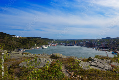 Port of St Johns, NL, Canada from a distance.
