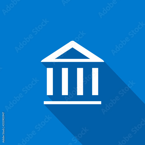 Bank isolated minimal single flat icon. Building line vector icon for websites and mobile minimalist flat design.