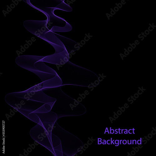 neon vector abstract background. blue wave. eps 10