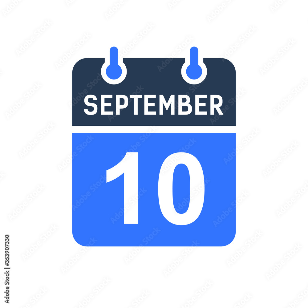 September 10 Calendar Date Icon, Event Date Icon, Calendar Date, Icon Design Vector Graphic September 10 Calendar Date Icon, Event Date Icon, Calendar Date, Icon Design Vector Graphic