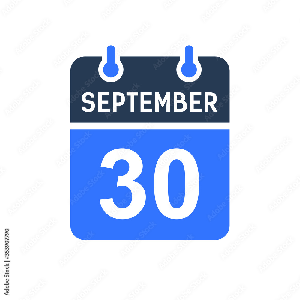 September 30 Calendar Date Icon, Event Date Icon, Calendar Date, Icon Design Vector Graphic September 30 Calendar Date Icon, Event Date Icon, Calendar Date, Icon Design Vector Graphic