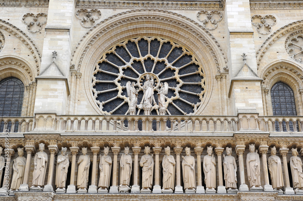 Notre Dame in Paris in details 