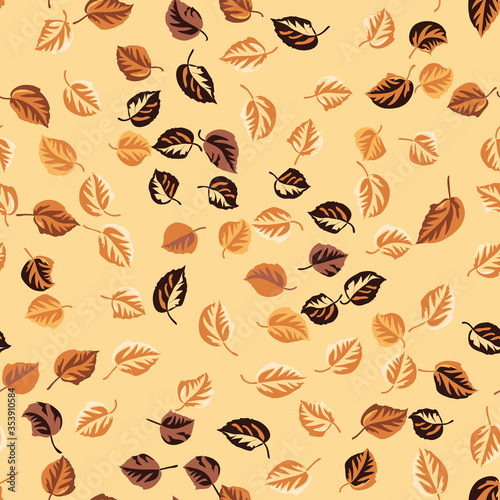 Leaves print. Seamless floral pattern. Plant design for fabric, cloth design, covers, manufacturing, wallpapers, print, gift wrap and scrapbooking.