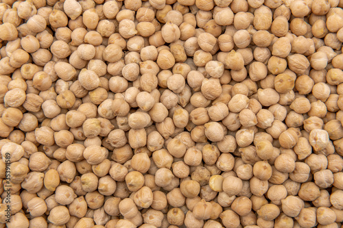 Raw chickpeas as a background