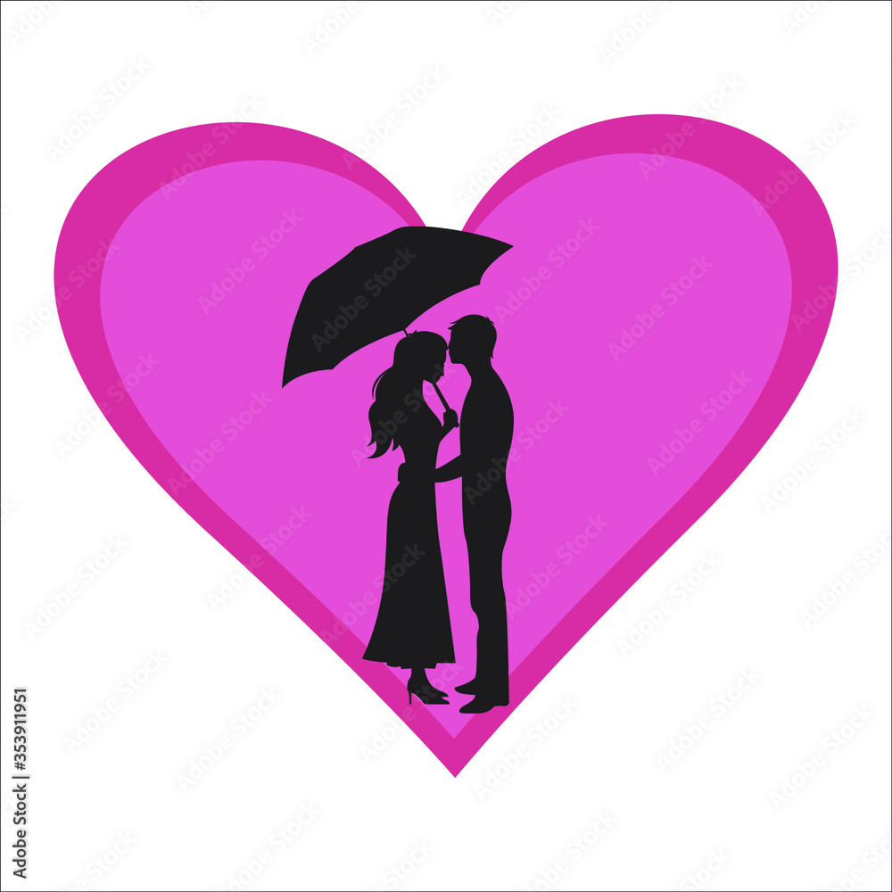 illustration vector Silhouettes, Couples holding hands illustration vector Silhouettes, Couples holding hands