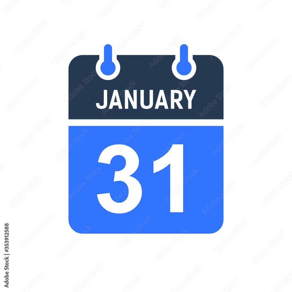 January 31 Calendar Date Icon, Event Date Icon, Calendar Date, Icon Design Vector Graphic January 31 Calendar Date Icon, Event Date Icon, Calendar Date, Icon Design Vector Graphic
