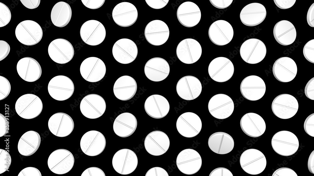 3d white pill pattern render 3d white pill pattern render