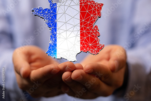 3d Digital France map count...