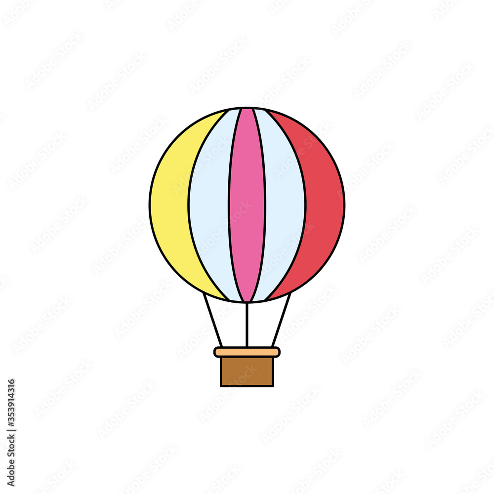 Naklejka premium Air Balloons. Flat style. Vector illustration 