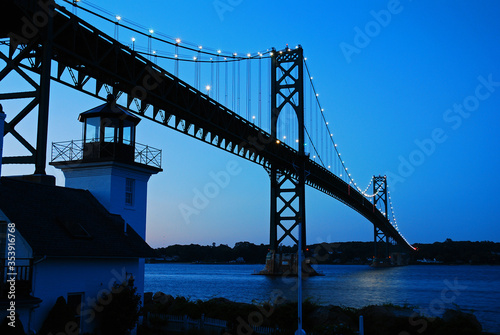 The Bristol Mount Hope Bridge in Rhode Island photo