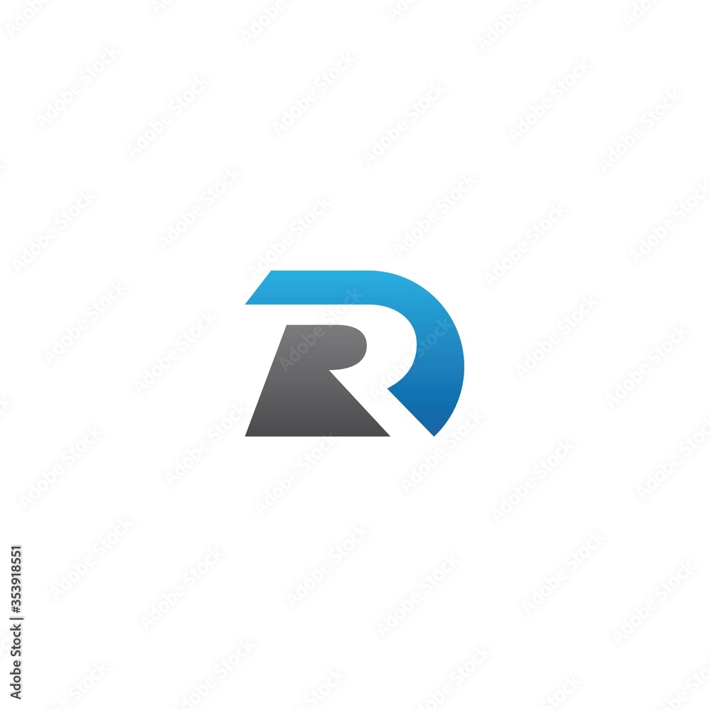 initial r with abstract logo design vector element template initial r with abstract logo design vector element template