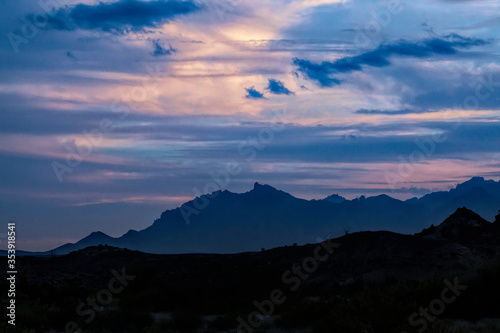 Sunset in the mountains