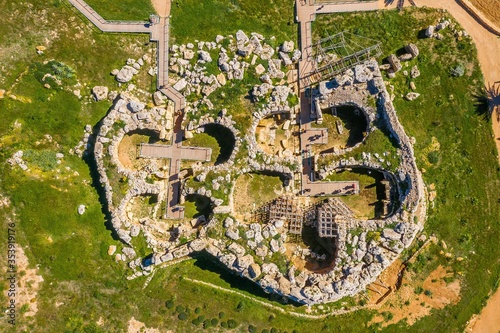 Top Down view of Ggantija Gozo