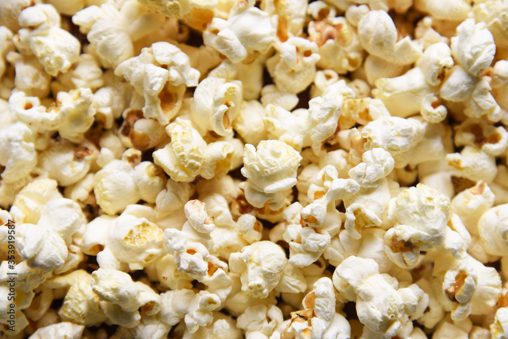 close up of popcorn