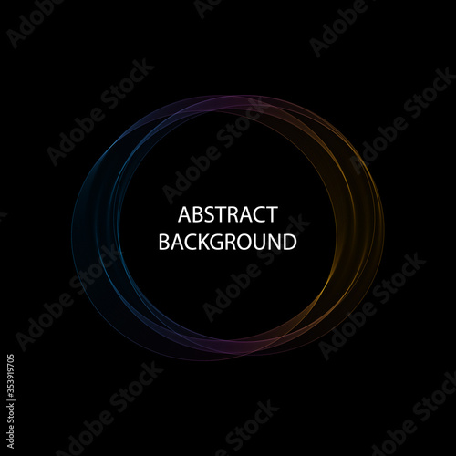 color circle on a black background. eps 10