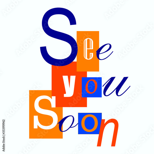 vector lettering typography see you soon