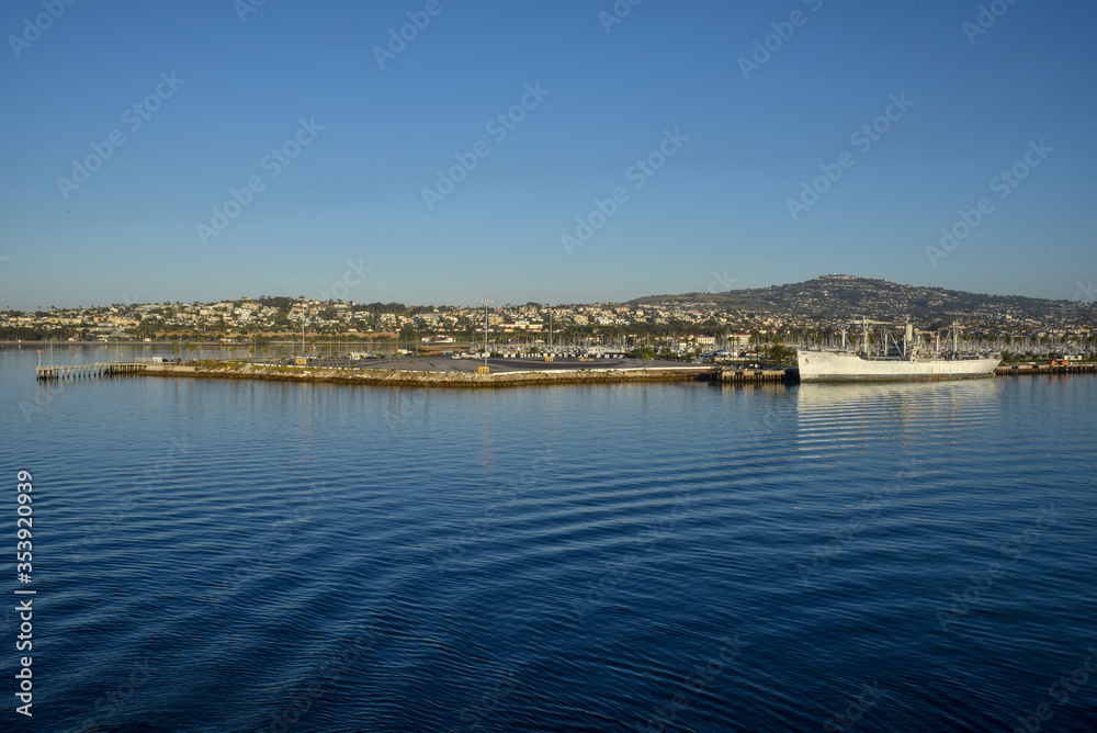 view of the port of Los Andgeles,  Pacific ocean, USA