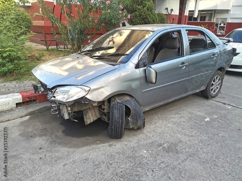 The car accident on a street