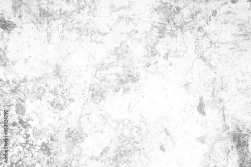 White Scratched Concrete Wall Texture Background. © mesamong