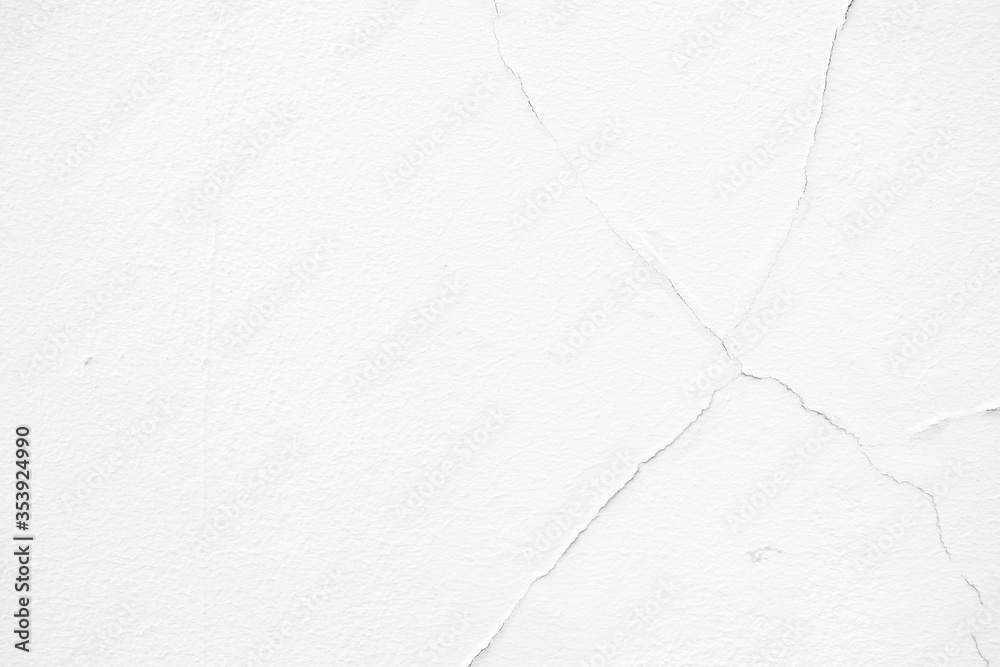 Obraz premium White Crack Concrete Wall Texture Background with Space for Text.