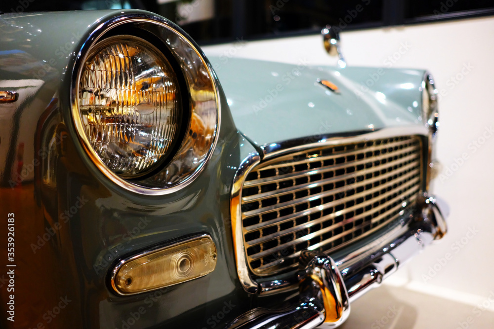 Close up Vintage Car Spotlight.