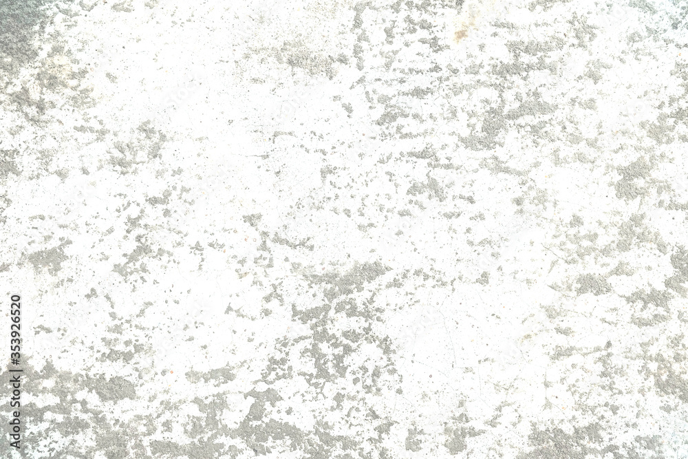 Dried Mud on White Concrete Wall Texture Background.