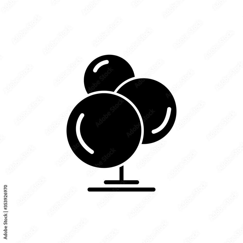 Black flat tree icon isolated on white background. Minimal modern style. Vector illustration. Black flat tree icon isolated on white background. Minimal modern style. Vector illustration.
