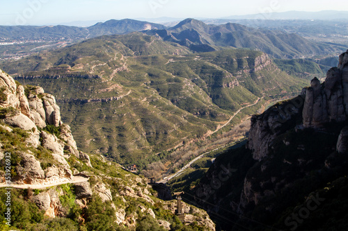 Montserrat Spain  scenic Spanish mountains near Barcelona