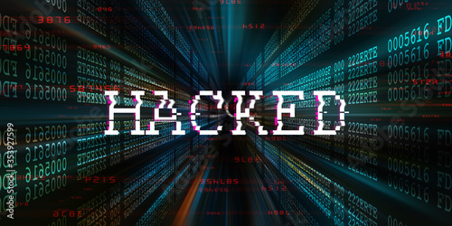 Photography 2D illustration Hacked data online code background