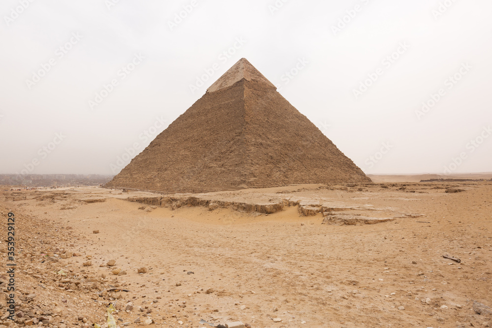 Pyramid of Khafre at Giza complex, Egypt Pyramid of Khafre at Giza complex, Egypt