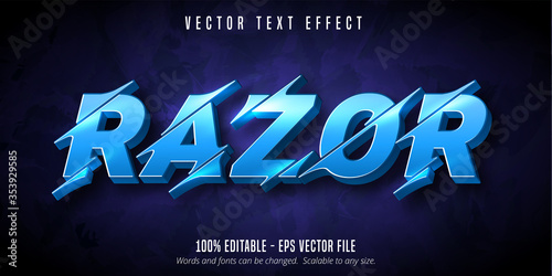 Razor text, cutout style editable text effect