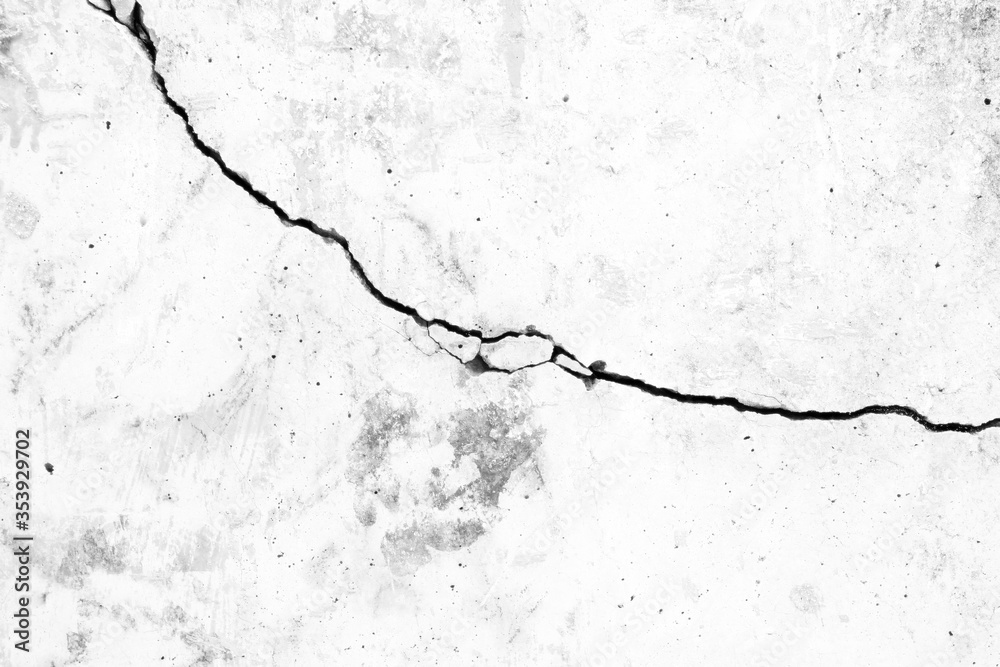 Obraz premium White Broken Concrete Wall Texture Background, Suitable for Presentation, Backdrop and Web Templates with Space for Text.