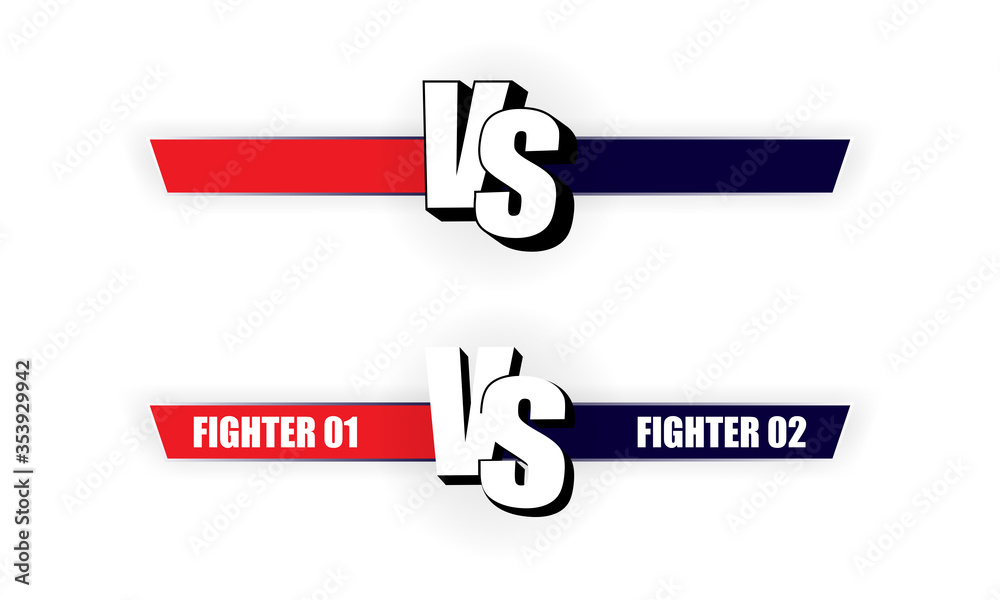 Versus Logo blue vs red. VS vector letters illustration. Competition icon. Vector illustration.