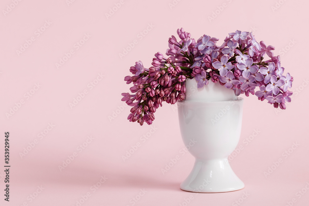 Fototapeta premium lilac in a white vase