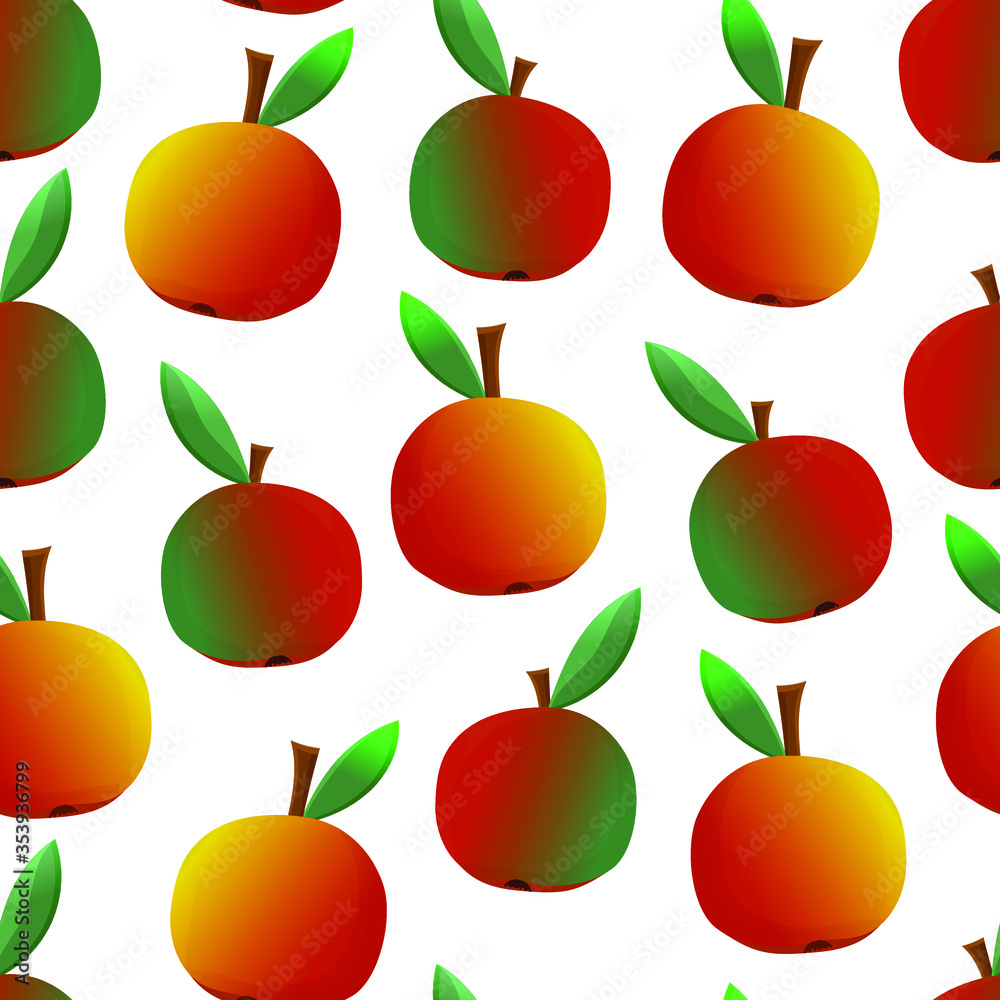Apples are seamless models, the abstract background is repeated. For paper, cover, fabric, gift wrapping, wall art, interior decoration. The simple design of the picture surface. Vector Apples are seamless models, the abstract background is repeated. For paper, cover, fabric, gift wrapping, wall art, interior decoration. The simple design of the picture surface. Vector