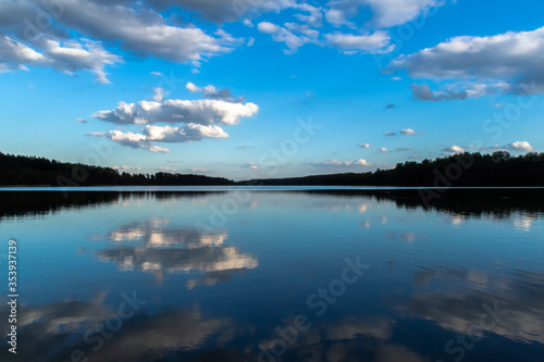 Early sunset over the lake