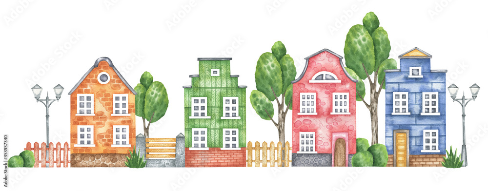 Houses and trees