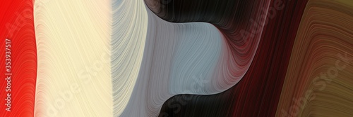 abstract colorful horizontal header with burly wood, very dark pink and wheat colors. fluid curved flowing waves and curves for poster or canvas