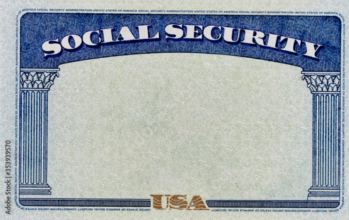 Blank US Social Security Background photo