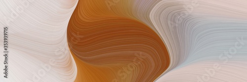 abstract colorful horizontal header with silver, pastel gray and brown colors. fluid curved flowing waves and curves for poster or canvas