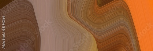 abstract dynamic banner with brown, bronze and pastel brown colors. fluid curved flowing waves and curves for poster or canvas