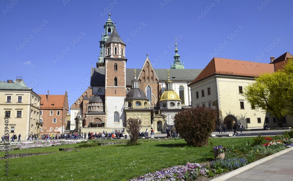 Wawel Cathedral of St. Stanislaus and Wenceslas in Krakow. Poland.